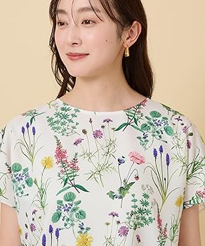 新品タグ付き✨アンタイトル ボタニカルプリントブラウス 完売品 2 アンタイトル UNTITLED ボタニカルプリント ブラウス （オフ